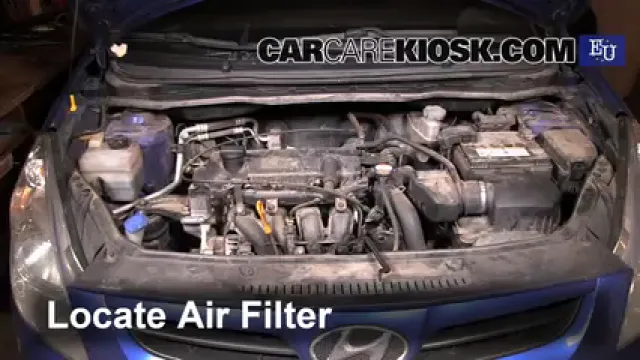 2009 Hyundai i20 Classic 1.2L 4 Cyl. Filtre à air (moteur) Changement